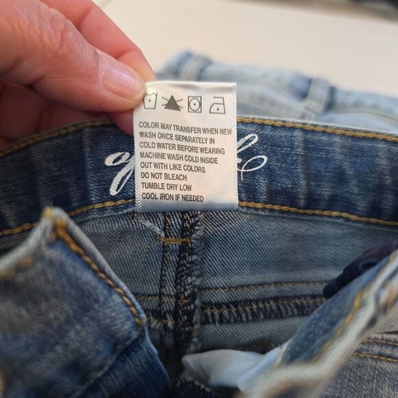 Ofluck Original Jeans Baby 18M Blue 2 Pairs Snap Closure Distressed Medium Wash - Picture 10 of 16